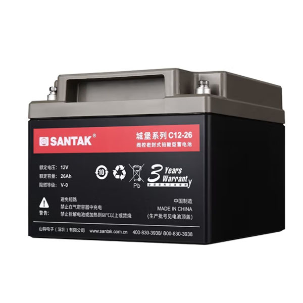 SANTAK/山特  蓄电池  C12-26铅酸免维护蓄电池12V26AH